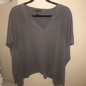 Flowy grey ann taylor blouse